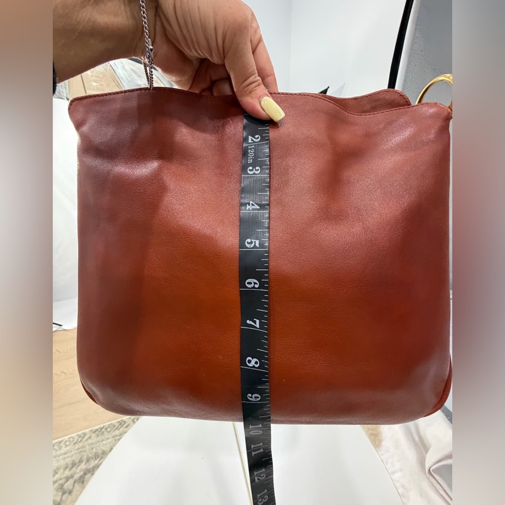 Vintage Gucci Bamboo Handle Cognac Leather Hobo Shoulder Bag - Picture 9 of 13
